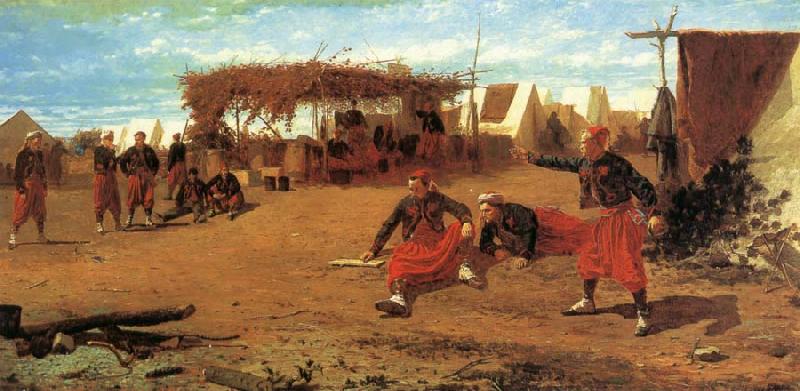 Pitching Horseshoes, Winslow Homer